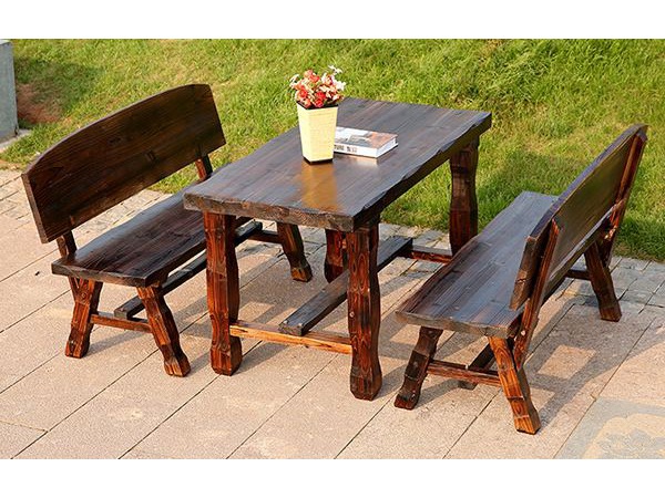 防腐木碳化木成套桌椅