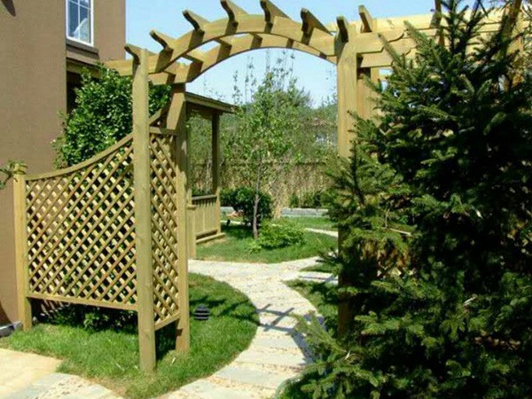 防腐木碳化木别墅门头